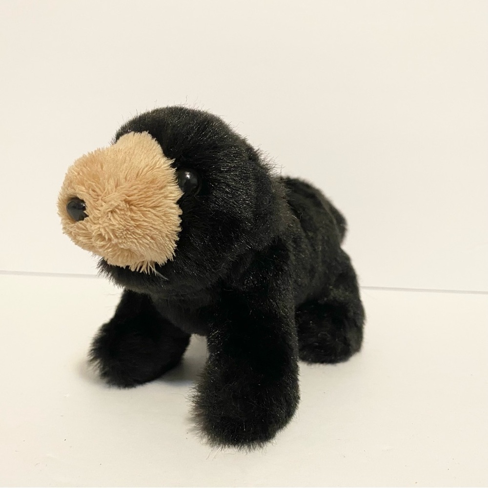 Folkmanis Bear Finger Puppet Mini Black Plush Pretend Play Story Time Puppy Toy